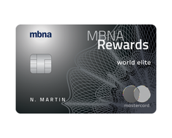MBNA Rewards World Elite Mastercard credit card